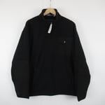 Polo Ralph Lauren XL Black 1/4 Zip Fleece Jumper BNWT Panelled Designer Gifts 