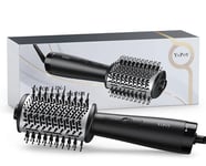 YaPoY 2 in 1 Hair Dryer Brush Straightener Volumizer Styler Pro Hot Air Blow