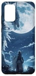 Coque pour Galaxy S20+ Guerrier de style animé Visages Lune Loup Fantasy Stars