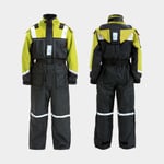 1852-Marine Flytoverall 50N, svart/gul, X-Large (90 - 110 kg)