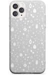 Witchy Patterns: Magical Items - Grey/White Slim Phone Case for iPhone 12 | 12 Pro | Clear Silicone TPU Protective Lightweight Ultra Thin Cover Pattern Printed | Magical Sorcery Pattern Design Drawi