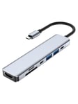 Lippa 7-in-1 87W USB-C PD 4K HDMI Hub USB hub - 7 porttia