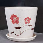 NYKK Pots de Fleur Salon Balcon Céramique Simple Flower Pot PC de Bureau Respirant Pot de Fleurs Bonsai Arbres fruitiers Conservation Pot Pot de Fleur Plastique (Taille : S)