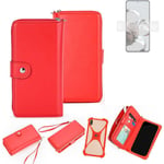 Wallet Mobile phone cover Xiaomi 12T Pro Phone protective Case red