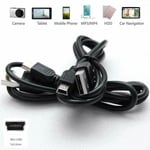 2m Mini USB Cable Lead Charger-Data Sync Cord Compatible with Garmin GPS-BLACK