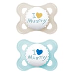 MAM Original Soother Blue Mummy 2-6m 2Pk