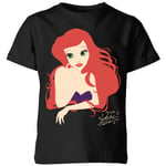 T-Shirt Enfant Disney Silhouette Princesse Ariel - Noir - 3-4 ans - Noir