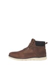 JACK & JONES Men's JFWTUBAR Leather STS Chukka Boots, Brown(Brandy Brown Brandy Brown), 6 UK