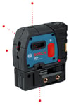 Bosch Punktlaser GPL 5 Professional med 3 x batterier (AA), holder