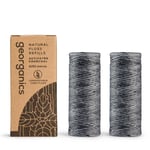 Georganics Tandtråd Aktiverat bambukol Refill - Peppermint, 2 x 50 m