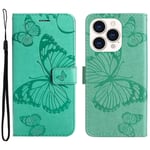 Trolsk Imprint Big Butterfly Wallet (iPhone 14 Pro Max) - Rød