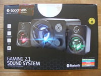 Goodmans Gaming 2.1 Sound System Subwoofer LED Lights NEW
