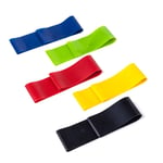 tydv 5 Pieces/set Stretch Resistance Band Exercise Rubber Ring Strength Pilates Fitness Equipment Training Expander Sports Elastic Band