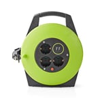 Kabel rulle | Jordad kontakt | 10.0 m | 3000 W | 16 A | Typ av jordning: Sidkontakt | 230 V AC 50/60 Hz | Uttagsvinkel: 90 ° | H