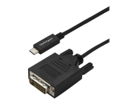 StarTech.com 10ft (3m) USB C to DVI Cable, 1080p (Single Link) USB Type-C (DP Alt Mode HBR2) to DVI-Digital Video Adapter Cable, Thunderbolt 3 Compatible, Laptop to DVI Monitor/Display - USB-C Adapter Cable (CDP2DVI3MBNL) - Ekstern videoadapter - VIA/VLI - VL100 / Parade - PS171 - USB-C - DVI - svart - for P/N: TB4CDOCK