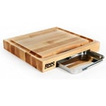 Boos Block Juice Groove Chopping Board with Drip Tray - Butchers Block Chopping Board - Extra Thick Chopping Board - North American Hard Maple - Meat Carving Board - 15 x 14 x 2,25 Inches