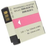 Kompatibelt med Panasonic Lumix DMC-FT5A, 3.7V (3.6V), 1100 mAh