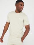 adidas Originals Mens Essential Trefoil T-Shirt - Grey, Beige, Size M, Men