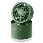 300mL USB Desktop Spray Fan Mini Cooler Rechargeable Foldable Portable Mini Humidifier Fan 113 x 113 x 127mm-Green