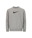 Nike Mens Repeat Crew Neck Sweatshirt Pullover in Grey Cotton - Size Medium