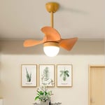 QSBY Fan Light 6 Speeds Dimming Chandelier Remote Control Forward And Reverse Rotation Ceiling Fan Suitable for Bedroom Kitchen Balcony,Yellow
