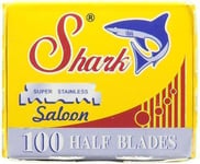 Razor Blades Club Lot de 100 lames de rasage à un seul fil Shark Super Stainless