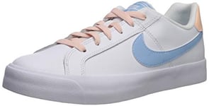 Nike Femme Court Royale AC Sneakers Basses, Blanc (White/Psychic Blue-Rouge Crimson Tint 108), 36 EU
