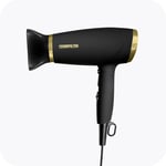 Cosmopolitan Travel Hair Dryer with Folding Handle Heat Settings Cool Shot Black