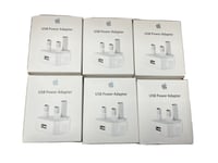 6x Genuine Apple iPhone Charger 5W USB Power Adapter Plug Retail Box