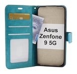 Crazy Horse Wallet Asus Zenfone 9 5G (Turkos)