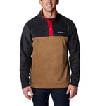 Columbia Men's Steens Mountain Half Snap Fleece Pull Over, Delta x Black x Mountain Red, Size XS