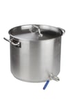 Kittel med tappkran, rostfri, 98 liter, 50cm diameter