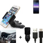 For Sony Xperia 10 II + CHARGER Mount holder for Car radio cd bracket