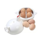Tongdejing Microwave Egg Boiler, 4 Eggs Boiler Cooker Microwave Egg Steamer, Cooker Boiler Steamer Gadgets Cook Soft and Hard Boiled Egg, Poacher Boiler Cooker