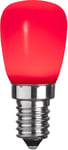 LED E14 Päron Okrossbar Röd 2lm 0,9W