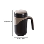 LYCSTORE Vacuum Flask Cup Leakproof Insulated Thermos Bottle Mug Home Office Tea Cup Coffee Mug with Handle 380ml Long-Lasting Insulation (Color : Black)