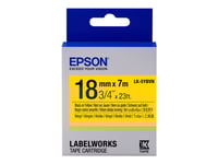 Epson Lk-5Ybvn - Vinyl - Svart På Gult - Rulle (1,8 Cm X 7 M) 1 Kassett(Er) Etiketttejp - För Labelworks Lw-1000, 300, 400, 600, 700, 900, K400, Z700, Z710, Z900