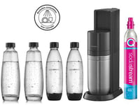 Machine à eau pétillante Sodastream Duo Noir avec 2 carafes et 2 bouteilles Fuse
