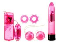 SEX TOY KIT Couples CLASSIC CRYSTAL, Vibrator Cock Ring Vibrating Egg Love Balls