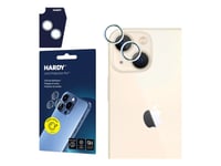 3Mk Hardy Lens Protection Pro, Apple, Iphone 15 / 15 Plus, Reptålig, Splitterskyddad, Transparent, Gul, 1 Styck