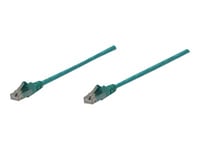 Intellinet Network Patch Cable, Cat6, 15M, Green, Cca, U/Utp, Pvc, Rj45, Gold Plated Contacts, Snagless, Booted, Lifetime Warranty, Polybag - Patch-Kabel - Rj-45 (Hane) Till Rj-45 (Hane) - 15 M - Utp - Cat 6 - Formpressad, Hakfri - Grön