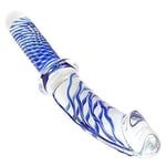 The Blue-Rod Realistic Glass Crystal Dildo (Blue)