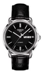 TISSOT Watch Automatic III Black Dial Leather Band T0654301605100 Men's NEW