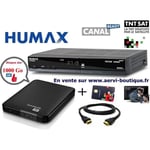 Pack Récepteur TNTSAT Humax TN7000HD PVR avec Disque Dur Externe 1 Téra