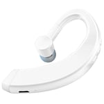 Bluetooth V5.0 Business écouteur HIFI Réduction du bruit HD Calling Zero Delay écouteurs sans fil Sweatproof 180 Tour d'oreille rotatif Casque unique avec micro, Blanc