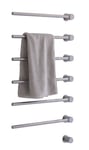 Vola håndklædevarmer til indbygning m/5 tværstænger t/El-tilslutning, Rustfrit stål