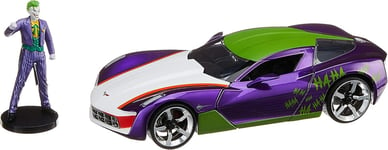 Joker Car & Figure 1969 Chevrolet Corvette Stingray 1:24 Scale Model Jada 31199