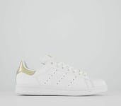 Womens Adidas Stan Smith Trainers Cloud White Gold Metallic Trainers Shoes