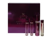 Gift Set Judith Leiber Amethyst 3x 10ml & Chrystal Ring Women Travel Perfume