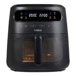 Tower T17124 Vortx Vizion 6L Air Fryer with Colour Digital Display, 1750W, Black